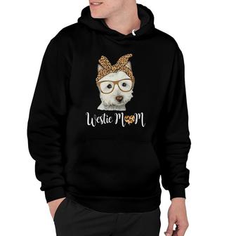 Westie Mom Leopard Print Dog Lovers Mother Day Gift Hoodie | Mazezy
