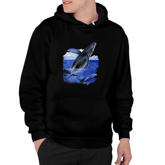 Whale With Baby Whale Hoodie | Mazezy
