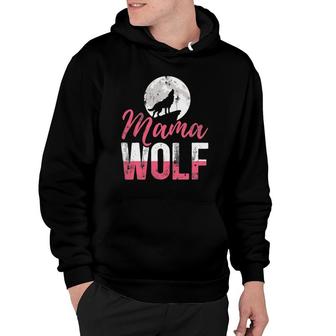 Wild Animal Lover Mother's Day Gift Idea Mom Wolf Hoodie | Mazezy
