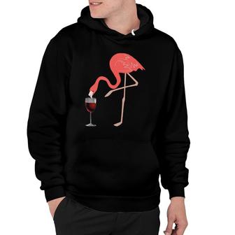 Wine Lover's Pink Flamingo Fun Party Gift Tank Top Hoodie | Mazezy