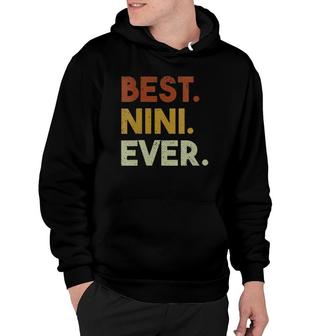 Womens Best Nini Ever Gifts For Grandma Mothers Day V-Neck Hoodie | Mazezy CA