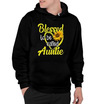 Womens Blessed To Be Called Auntie Sunflower Mother's Day Hoodie | Mazezy