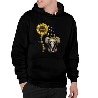 Womens Blessed To Be Called Mamaw Sunflower Elephant Hippie Hoodie | Mazezy