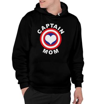 Womens Captain Mom Superhero Christmas Or Mother Birthday Gift Hoodie | Mazezy