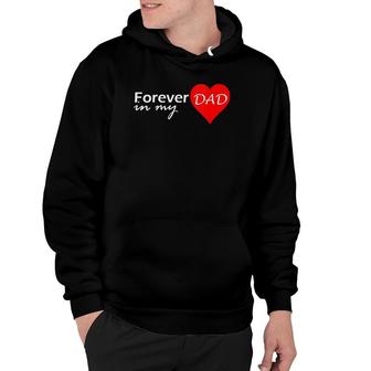 Womens Dad Forever In My Heart Loving Memoryapparel V-Neck Hoodie | Mazezy