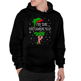 Womens Family Matching Girls I'm The 5Th Grade Elf Christmas Hoodie | Mazezy
