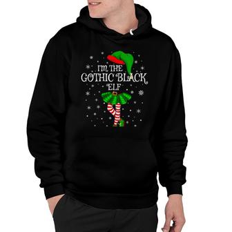 Womens Family Matching Girls The Gothic Black Elf Christmas Hoodie | Mazezy
