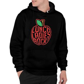 Womens Funny Lunch Lady Lunch Ladies Rock Hoodie | Mazezy