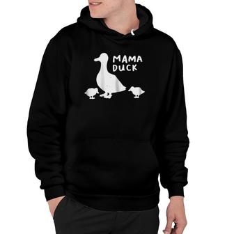 Womens Funny Mama Duck Mother I Duckling Babies Mom Of 2 Ver2 Hoodie | Mazezy