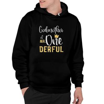 Womens Godmother Of Mr Onederful 1st Birthday First Onederful Hoodie | Seseable UK