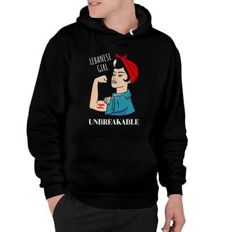 Womens Lebanese Girl Unbreakable Heritage Lebanon Flag Origin Hoodie | Mazezy