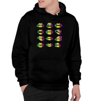 Womens Mardi Gras Lips Mouth New Orleans Carnival Party Women Gift Hoodie | Mazezy