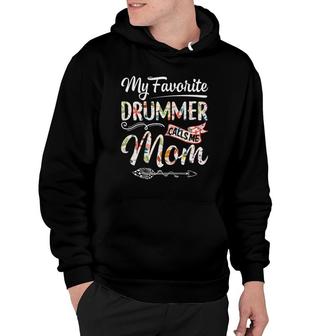 Womens My Favorite Drummer Calls Me Mom Cute Mother's Day Gift Hoodie | Mazezy