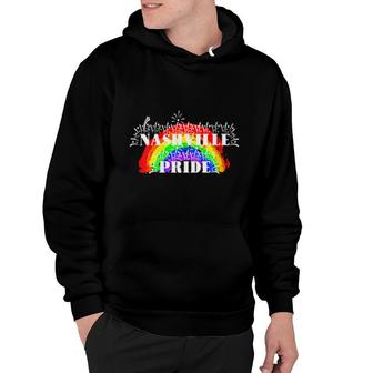 Womens Nashville Pride Rainbow For Gay Pride Hoodie | Mazezy