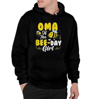 Womens Oma Of The Bee Day Girl Hive Party Matching Birthday Hoodie | Mazezy