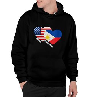 Womens Philippines Flag Filipino American Pride Vintage Hoodie | Mazezy