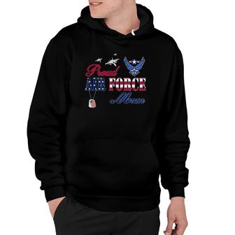 Womens Proud Air Force Mom Military Family Mothers Day Hoodie - Thegiftio UK
