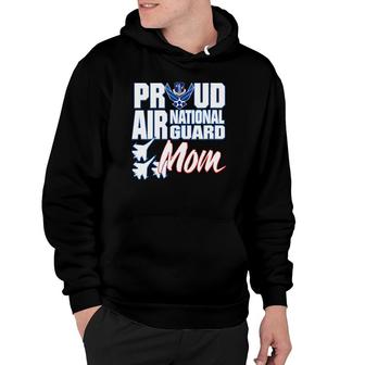 Womens Proud Air National Guard Mom Usa Military Mothers Day Women V-Neck Hoodie | Mazezy