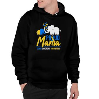 Womens Proud Mama Mom Down Syndrome Awareness Day Cute Elephant T21 V-Neck Hoodie | Mazezy CA