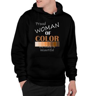 Womens Proud Woman Of Color My Black Is Beautiful African Queen Tee V-Neck Hoodie | Mazezy