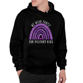 Womens Purple Up For Military Kids - Month Of The Military Child Hoodie - Seseable