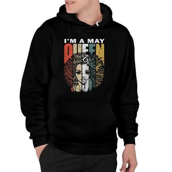 Womens Queens Are Born In May For Women - Birthday Girl Hoodie | Mazezy