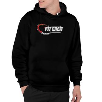 Womens Race Car Party Pit Crew Car Racing Checkered Flag Racing Hoodie | Mazezy