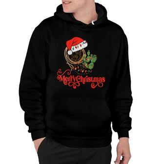 Womens Retro Cowboy Lasso And Boots Merry Christmas Lights Cactus Hoodie | Mazezy CA