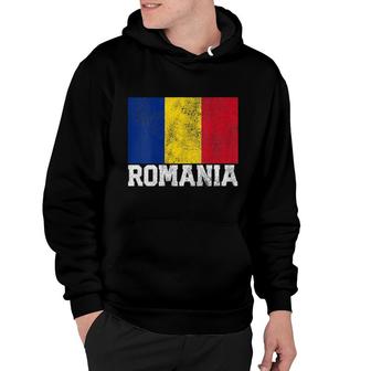 Womens Romanian Romania Flag National Pride Roots Country Family V-Neck Hoodie | Mazezy