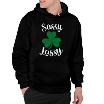 Womens Sassy Lassy St Patrick's Day Hoodie | Mazezy