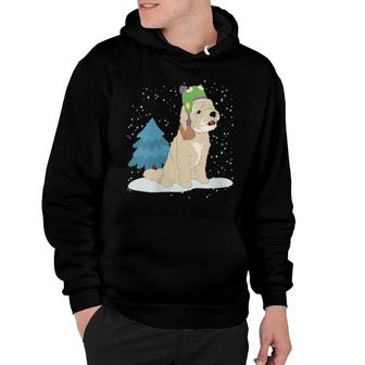 Womens Snowy Winter Dog Owner Pet Animal Dog Snowy Cavapoo Hoodie | Mazezy