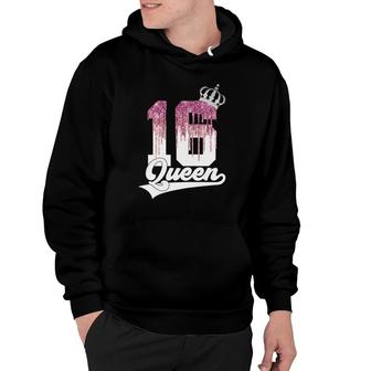 Womens Sweet 16 Queen 16Th Birthday Hoodie | Mazezy
