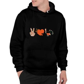 Womens Thanksgiving Peace Love Thanksgiving Handwrite Hoodie | Mazezy