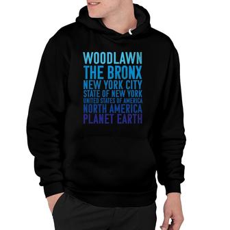 Woodlawn The Bronx New York Earth Bronx Hoodie | Mazezy