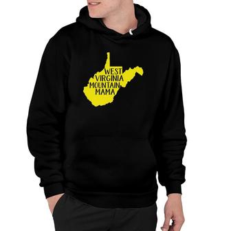 Wv Mountain Mama Blue And Gold Crew Neck Hoodie | Mazezy