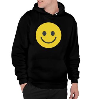 Yellow Smiling Face Retro Happy Vintage 90'S Party Hoodie | Mazezy
