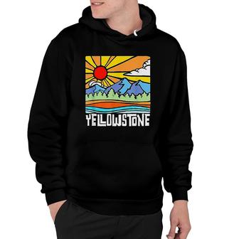Yellowstone National Park Artistic Nature & Mountains Hoodie | Mazezy