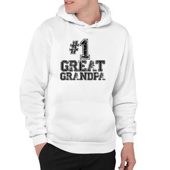 1 Great Grandpa - Number One Sports Father's Day Gift Hoodie | Mazezy