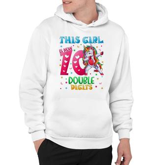 10 Year Old Birthday Gifts This Girl Is Now 10 Double Digits Hoodie - Seseable