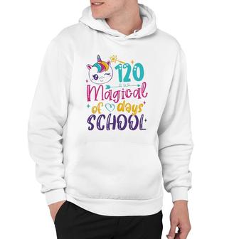 120Th Day Of School Unicorn 120 Magical Days Teacher Girls Hoodie