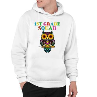 1St Grade Squad Sunflower Owl 1St Grade Teacher Hoodie | Mazezy
