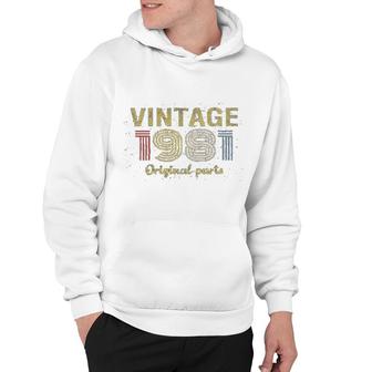 40th Birthday Gift Retro Birthday Vintage 1981 Original Parts Hoodie - Thegiftio UK