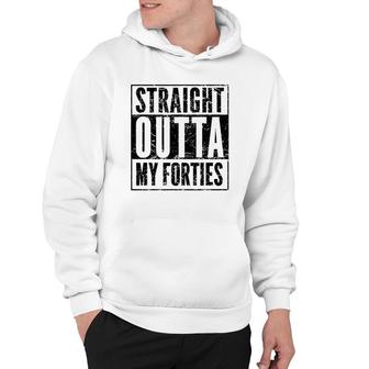 50 Years Straight Outta My Forties Funny 50Th Birthday Gift Hoodie | Mazezy CA