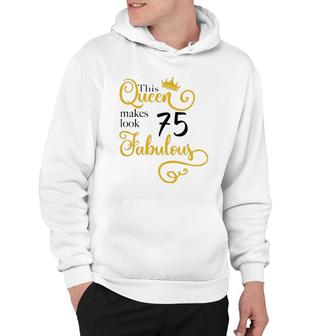 75Th Birthday Party Gift Ideas Mom Grandma 75 Fabulous Queen Hoodie | Mazezy