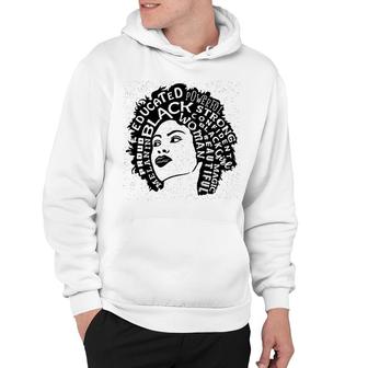 African American Woman Afro Word Cloud Hoodie | Mazezy