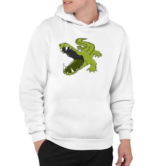 Alligator Crocodile Cartoon Gator Swamp Hoodie | Mazezy
