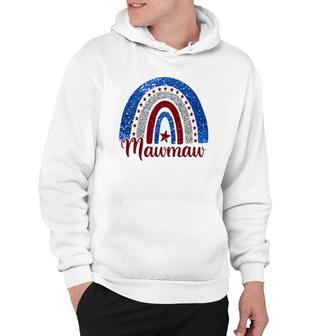 American Mawmaw Rainbow American Flag Patriotic 4Th Of July Hoodie | Mazezy