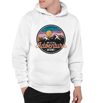 And So The Adventure Begin Freedom Vintage Mountain Adventure Design Hoodie - Thegiftio
