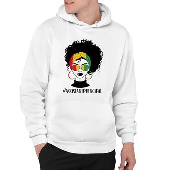 Assistant Principal Women Messy Bun Black History Month Hoodie | Mazezy