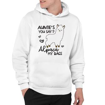 Auntie You Say Alpaca My Bags Hoodie | Mazezy